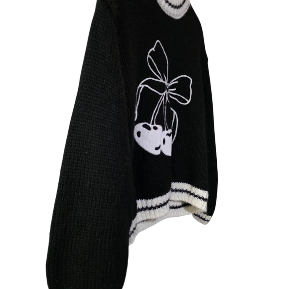 Forever 21 Cherry Bow Graphic Sweater - Picture 2 of 5